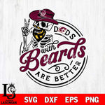 Central Michigan Chippewas Dad With Beard Are Better Svg Eps Dxf Png File, Digital Download, Instant Download