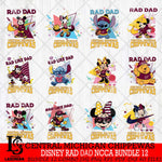 Central Michigan Chippewas Disney Rad Dad NCAA Bundle 12 SVG DXF EPS PNG FILE, BUNDLE NCAA Disney Father day File Cut,Digital Download,Instant Download,Disney Svg Files