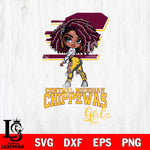 Central Michigan Chippewas Fan Girl Svg Eps Dxf Png File, Digital Download, Instant Download