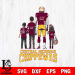 Central Michigan Chippewas Father Football SVG DXF EPS PNG FILE,NCAA SVG, Father day Digital Download,Instant Download, Silhouette