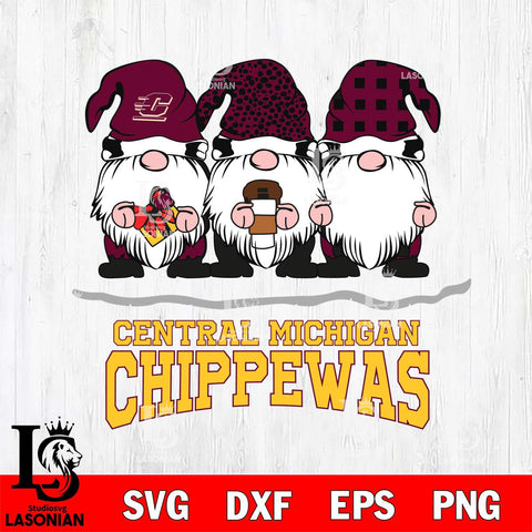 Central Michigan Chippewas Gnomes Coffee Svg Eps Dxf Png File, Digital Download, Instant Download