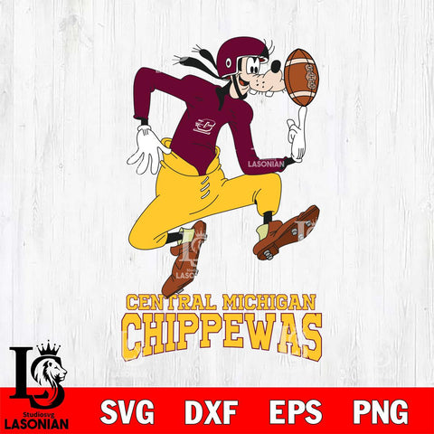 Central Michigan Chippewas Goofy Circus Football SVG DXF EPS PNG FILE,NCAA svg ,Football Digital Download,Instant Download, Silhouette