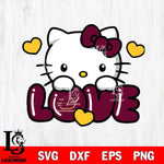 Central Michigan Chippewas Hello Kitty Love Svg Eps Dxf Png File, Digital Download, Instant Download