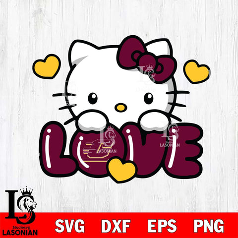 Central Michigan Chippewas Hello Kitty Love Svg Eps Dxf Png File, Digital Download, Instant Download