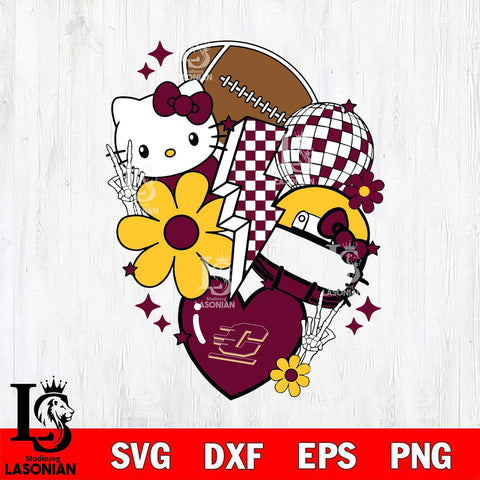Central Michigan Chippewas Hello Kitty NCAA 2 Svg Eps Dxf Png File, Digital Download, Instant Download