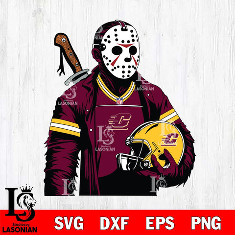 Central Michigan Chippewas Jason Voorhees Horror 2 Svg Eps Dxf Png File, NCAA svg, Digital Download, Instant Download
