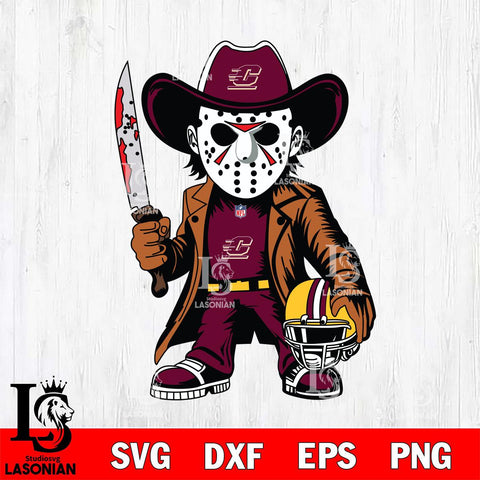 Central Michigan Chippewas Jason Voorhees Horror Svg Eps Dxf Png File, NCAA svg, Digital Download, Instant Download