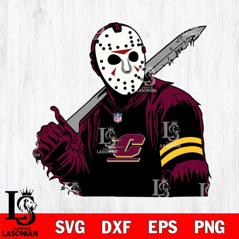 Central Michigan Chippewas Jason Voorhees Horror 7 Svg Eps Dxf Png File, NCAA svg, Digital Download, Instant Download