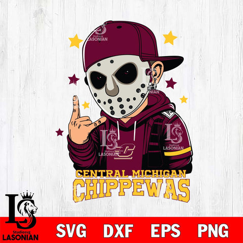 Central Michigan Chippewas Jason Voorhees Horror 9 Svg Eps Dxf Png File, NCAA svg, Digital Download, Instant Download