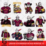 Central Michigan Chippewas Jason Voorhees Horror Bundle 12 SVG Eps Dxf Png File, bundle NCAA svg, Digital Download, Instant Download