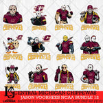 Central Michigan Chippewas Jason Voorhees NCAA Bundle 12 SVG Svg Eps Dxf Png File, Digital Download