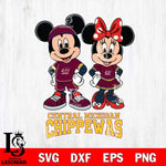 Central Michigan Chippewas Mickey And Minnie Rugby Svg Eps Dxf Png File, NCAA svg , Digital Download , Instant Download, Cricut File