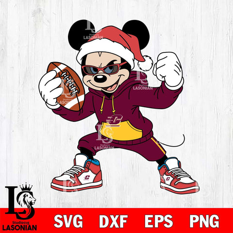 Central Michigan Chippewas Mickey Cool Football Christmas File Cut, NCAA SVG DXF EPS PNG FILE, Digital Download , Criucut , Silhouette