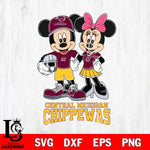 Central Michigan Chippewas Mickey Minnie Mouse Helmet Svg Eps Dxf Png File, NCAA svg , File Cut , Digital Download , Instant Download, Cut Svg Files