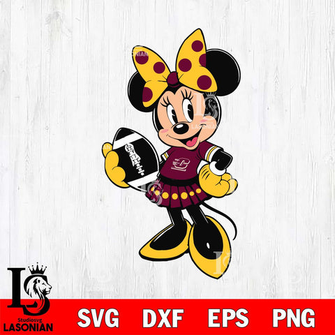 Central Michigan Chippewas Minnie Mouse Svg Eps Dxf Png File, NCAA svg, Digital Download, Instant Download