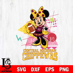 Central Michigan Chippewas Minnie Mouse Sport SVG DXF EPS PNG FILE, NCAA File Cut,Digital Download,Instant Download