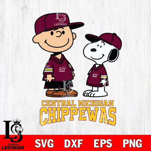 Central Michigan Chippewas Peanuts Snoopy Football SVG DXF EPS PNG FILE,Snoopy File Cut, NCAA Digital Download,Instant Download,Christmas Silhouette