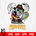 Central Michigan Chippewas Stitch Freddy Krueger Halloween Svg Eps Dxf Png File, Digital Download, Instant Download