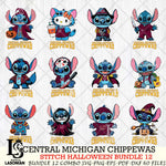 Central Michigan Chippewas Stitch Horror Bundle 12 SVG Svg Eps Dxf Png File, NCAA svg, Digital Download, Instant Download