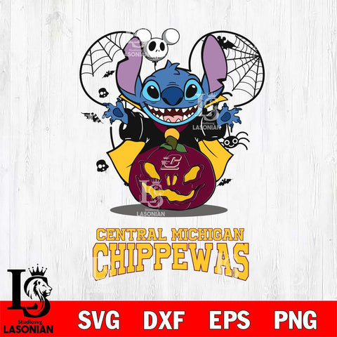 Central Michigan Chippewas Stitch Horror Halloween Svg Eps Dxf Png File, Digital Download, Instant Download
