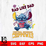 Central Michigan Chippewas Stitch Love Rad Like Dad SVG DXF EPS PNG FILE, NCAA File Cut,Digital Download,Instant Download