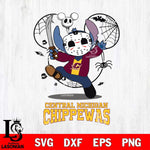 Central Michigan Chippewas Stitch jason voorhees Halloween Svg Eps Dxf Png File, Digital Download, Instant Download