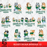 Charlotte 49ers Bluey Dace Mode NCAA Bundle 12 SVG Eps Dxf Png File, Digital Download, Instant Download