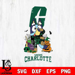 Charlotte 49ers Bluey Halloween NCAA 2 Svg Eps Dxf Png File, Digital Download, Instant Download