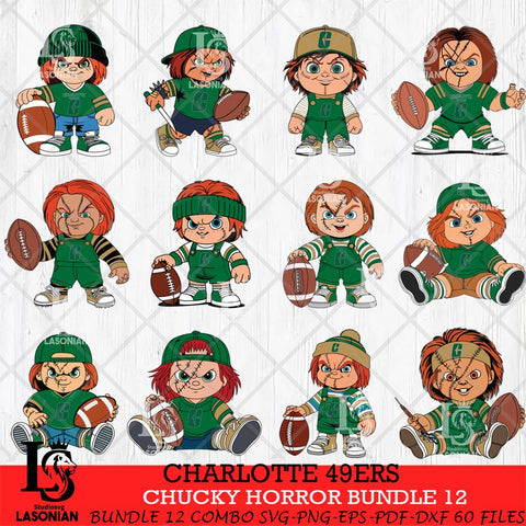 Charlotte 49ers Chucky Horror Bundle 12 SVG Eps Dxf Png File, Bundle NCAA svg, Digital Download, Instant Download