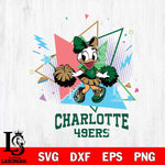 Charlotte 49ers Cute Daisy Duck Cheerleader SVG DXF EPS PNG FILE, NCAA File Cut,Digital Download,Instant Download