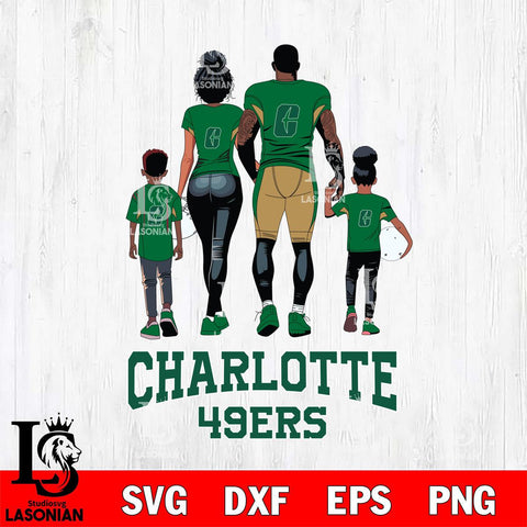 Charlotte 49ers Family Love Rugby SVG DXF EPS PNG FILE,NCAA SVG, Father day Digital Download,Instant Download, Silhouette