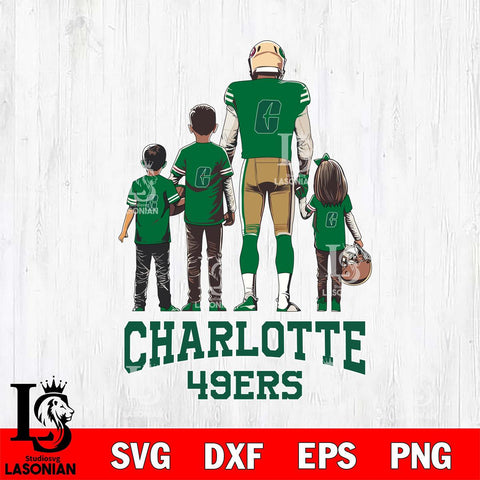 Charlotte 49ers Father Football SVG DXF EPS PNG FILE,NCAA SVG, Father day Digital Download,Instant Download, Silhouette