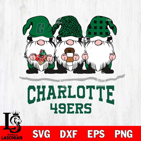 Charlotte 49ers Gnomes Coffee Svg Eps Dxf Png File, Digital Download, Instant Download