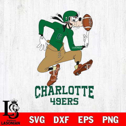 Charlotte 49ers Goofy Circus Football SVG DXF EPS PNG FILE,NCAA svg ,Football Digital Download,Instant Download, Silhouette