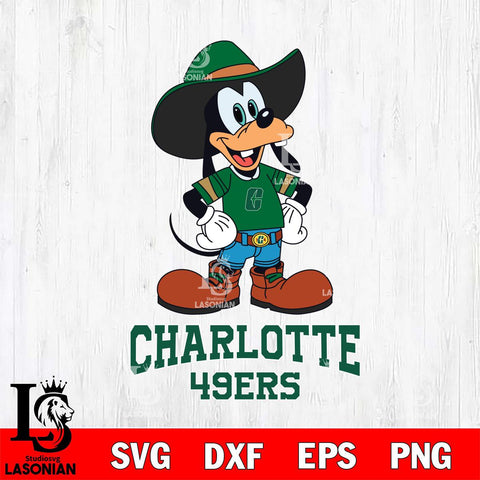 Charlotte 49ers Goofy Cowboy Sport SVG DXF EPS PNG FILE,NCAA svg ,Football Digital Download,Instant Download, Silhouette