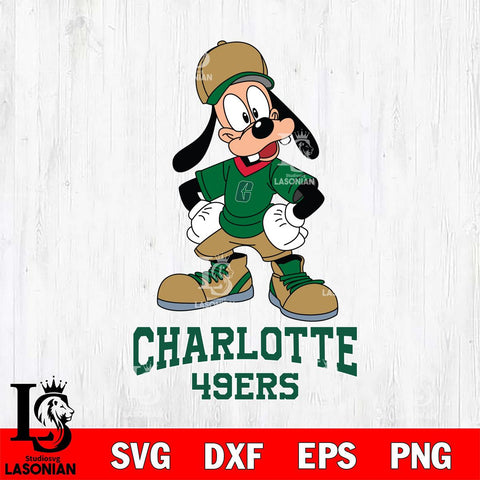 Charlotte 49ers Goofy Sport SVG DXF EPS PNG FILE,NCAA svg ,Football Digital Download,Instant Download, Silhouette