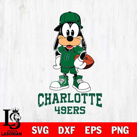 Charlotte 49ers Goofy rugby SVG DXF EPS PNG FILE,NCAA svg ,Football Digital Download,Instant Download, Silhouette