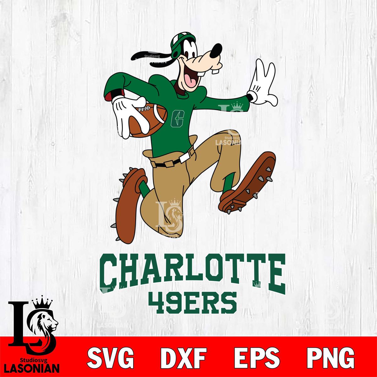Charlotte 49ers Goofy rugby Sport – lasoniansvg
