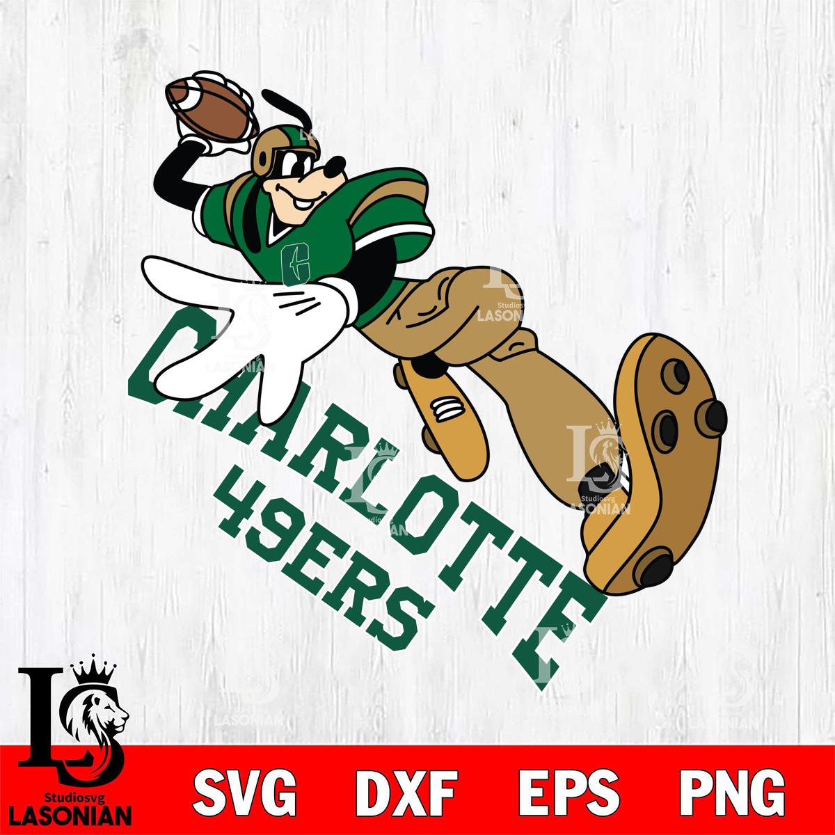 Charlotte 49ers Goofy rugby player – lasoniansvg
