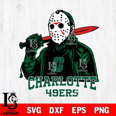 Charlotte 49ers Jason Voorhees Horror 12 Svg Eps Dxf Png File, NCAA svg, Digital Download, Instant Download