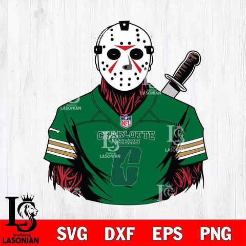 Charlotte 49ers Jason Voorhees Horror 4 Svg Eps Dxf Png File, NCAA svg, Digital Download, Instant Download