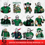 Charlotte 49ers Jason Voorhees Horror Bundle 12 SVG Eps Dxf Png File, bundle NCAA svg, Digital Download, Instant Download