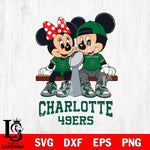 Charlotte 49ers Mickey And Minnie Football Champions Svg Eps Dxf Png File, NCAA svg , Digital Download , Instant Download, Cricut File