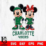 Charlotte 49ers Mickey And Minnie Rugby Svg Eps Dxf Png File, NCAA svg , Digital Download , Instant Download, Cricut File