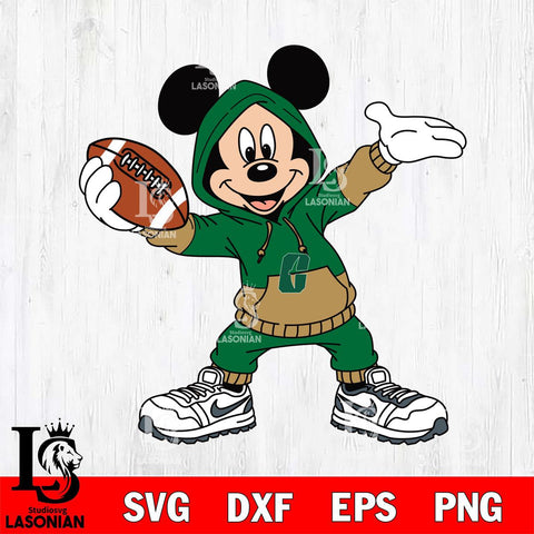Charlotte 49ers Mickey Disney Football Christmas File Cut, NCAA SVG DXF EPS PNG FILE, Digital Download , Criucut , Silhouette
