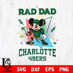 Charlotte 49ers Mickey Mouse Sport Rad Dad SVG DXF EPS PNG FILE, NCAA File Cut,Digital Download,Instant Download