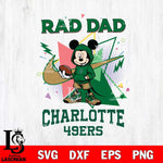 Charlotte 49ers Mickey Wearing Hoodie Rad Dad SVG DXF EPS PNG FILE, NCAA File Cut,Digital Download,Instant Download