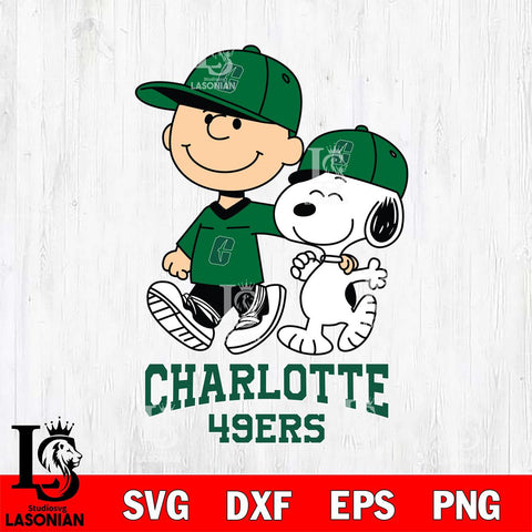 Charlotte 49ers Peanuts Snoopy Friends SVG DXF EPS PNG FILE,Snoopy File Cut, NCAA Digital Download,Instant Download,Christmas Silhouette