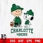Charlotte 49ers Peanuts Snoopy Friends Football SVG DXF EPS PNG FILE,Snoopy File Cut, NCAA Digital Download,Instant Download,Christmas Silhouette