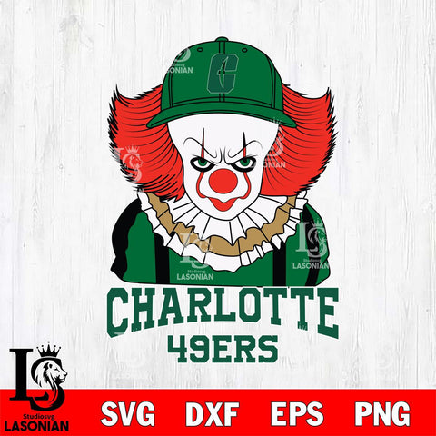 Charlotte 49ers Pennywise Horror Sport 10 Svg Eps Dxf Png File, Digital Download
